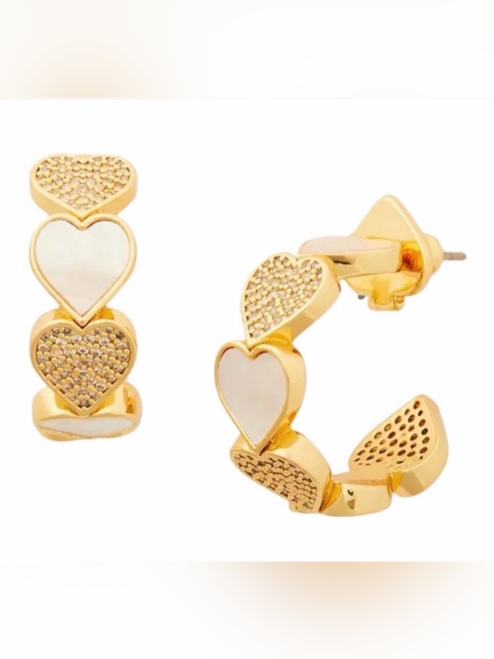 Kate Spade My Love Heart
Gold Heart Hoop
Earrings with Mother of pearl